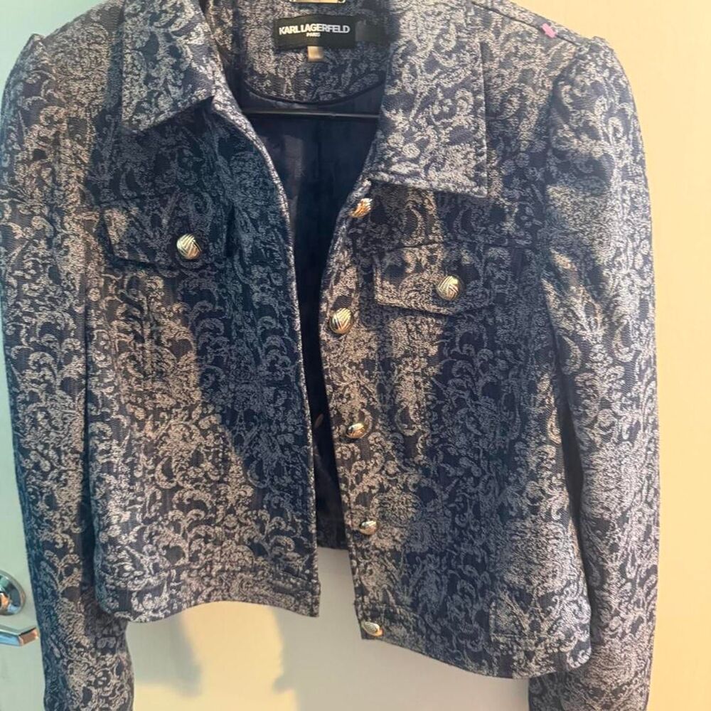Karl-lagerfeld Women's Blue and Navy Jacket